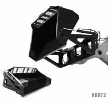 HLA Attachments High Dump Bucket with Skid Steer Mount | Width 72", 78", 84" & 96" Hydraulic Flow Range 12-18 GPM | For Skid Steer