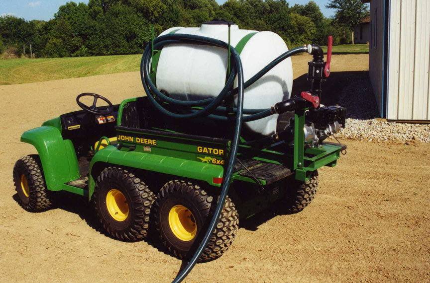 Turbo Turf Hydroseeder | Model HS-100 (Skid) | Capacity 100 Gallons | Engine Horsepower 4 HP | For Lawn Seeding & Repair