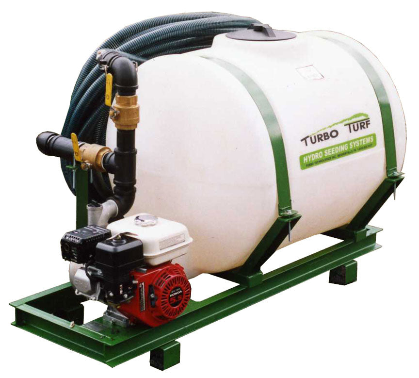 Turbo Turf Hydroseeder | Model HS-100 (Skid) | Capacity 100 Gallons | Engine Horsepower 4 HP | For Lawn Seeding & Repair