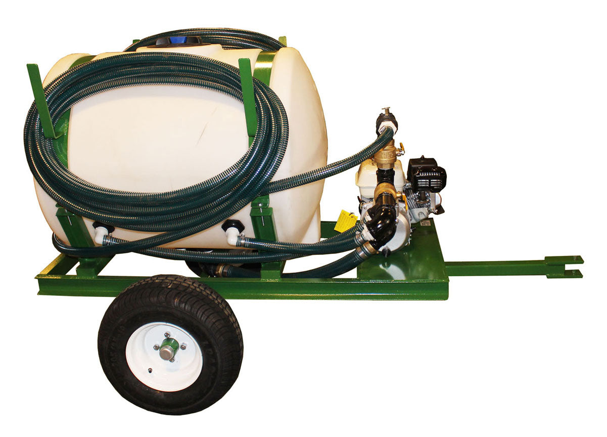 Turbo Turf Hydroseeder | HS-150-P (Pull Type) | Width 49” | Capacity 150-Gallon | Engine Horsepower 6.5 HP | For Golf Courses & Lawn Renovation