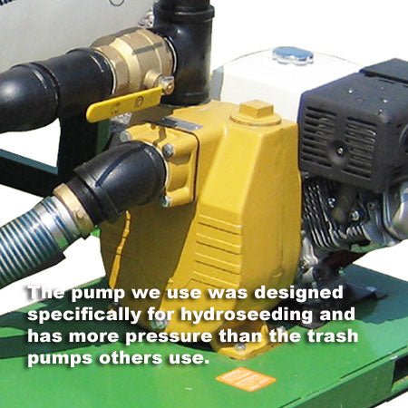 Turbo Turf Hydroseeder | Model HS-400-EH & HS-400-EH-P | Width 62" | Capacity 400 Gallon | Engine Horsepower 13 HP | For Landscapers, Golf Courses, and Construction Sites
