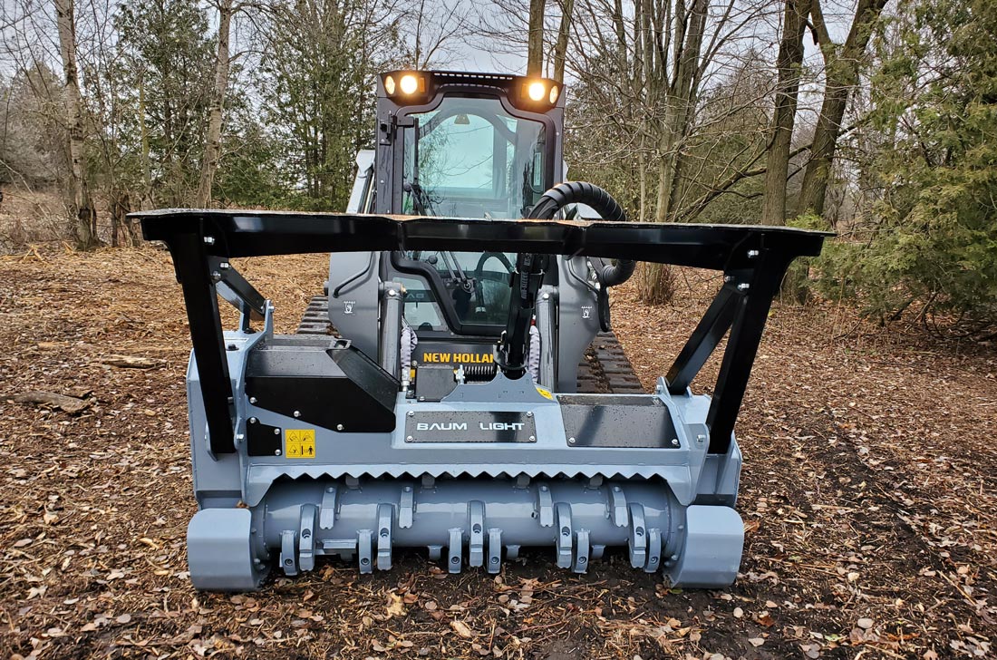 Baumalight HD Fixed Tooth Brush Mulcher | Model MS-960 & MS1160 | Cutting Width 60" & 75" | Hydraulic Flow Range 30 To 45 GPM | For Skid Steers