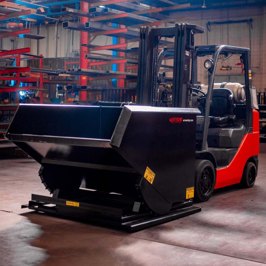 Arrow | Heavy Duty Trash Hopper | HP-6000 Series | 1-2.5 Cubic Yard Capacity | 41.5" To 59.5" Width | Hydraulic Flow Range 10-40 GPM | For Skid Steers