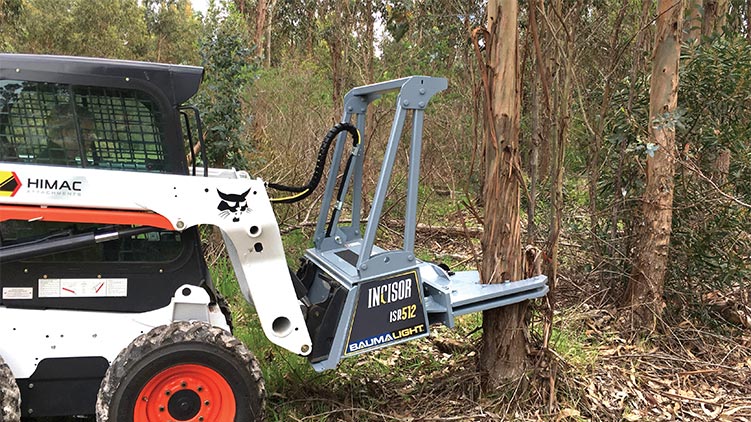Baumalight Tree Shear With Buncher | Model ISH/ISR Series | Limb Cutting Size 10" & 12" | Hydraulic Flow 10 To 60 GPM | For Skid Steers