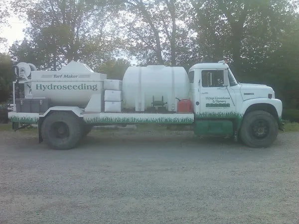 TurfMaker Hydroseeder | Model 550 (Hydraulic) | Total Capacity 550 Gallons | Skid Frame Width 47" | Double Axle Trailer Option