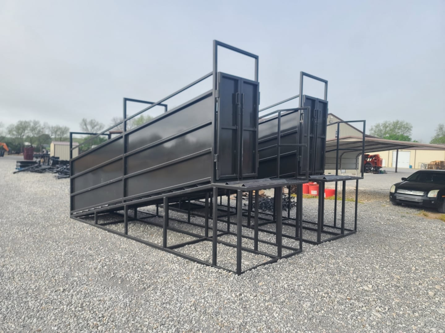 Industrias America Load Out Cattle Alley Chute | Model C-18 | Overall Width 64" | Overall Length 18' | For Livestock Handling