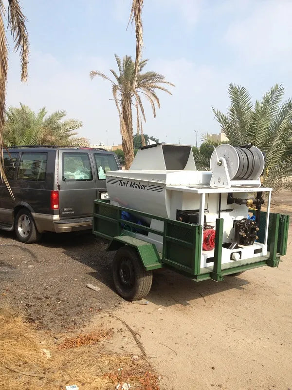 TurfMaker Hydroseeder | Model 325 (Mechanical) | Total Capacity 325 Gallons | Skid Frame Width 47" | Single Axle Trailer Option