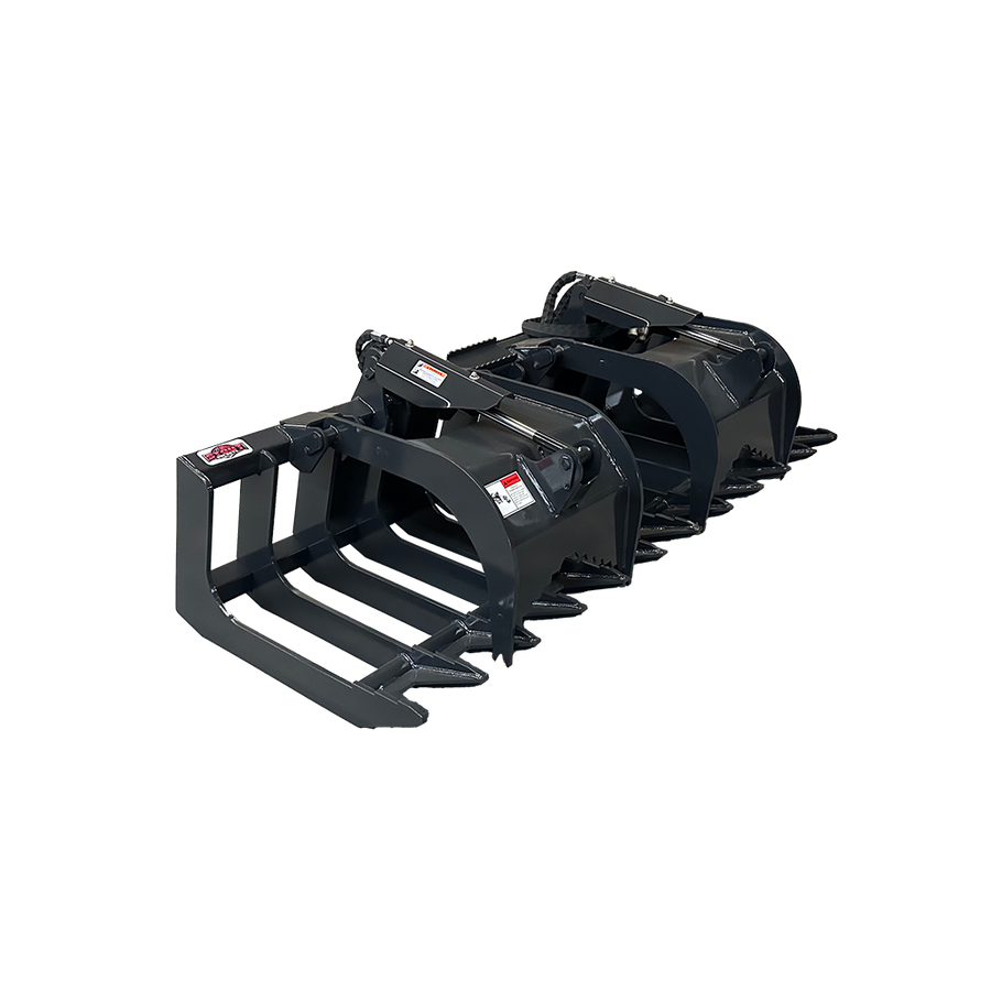 STOUT | XHD Brush & Root Grapple | 6" Tine Spacing | Model 84" Width | Hydraulic Flow 15–25 GPM | Power Requirement 30–40 kW / 40–55 HP | For Skid Steer