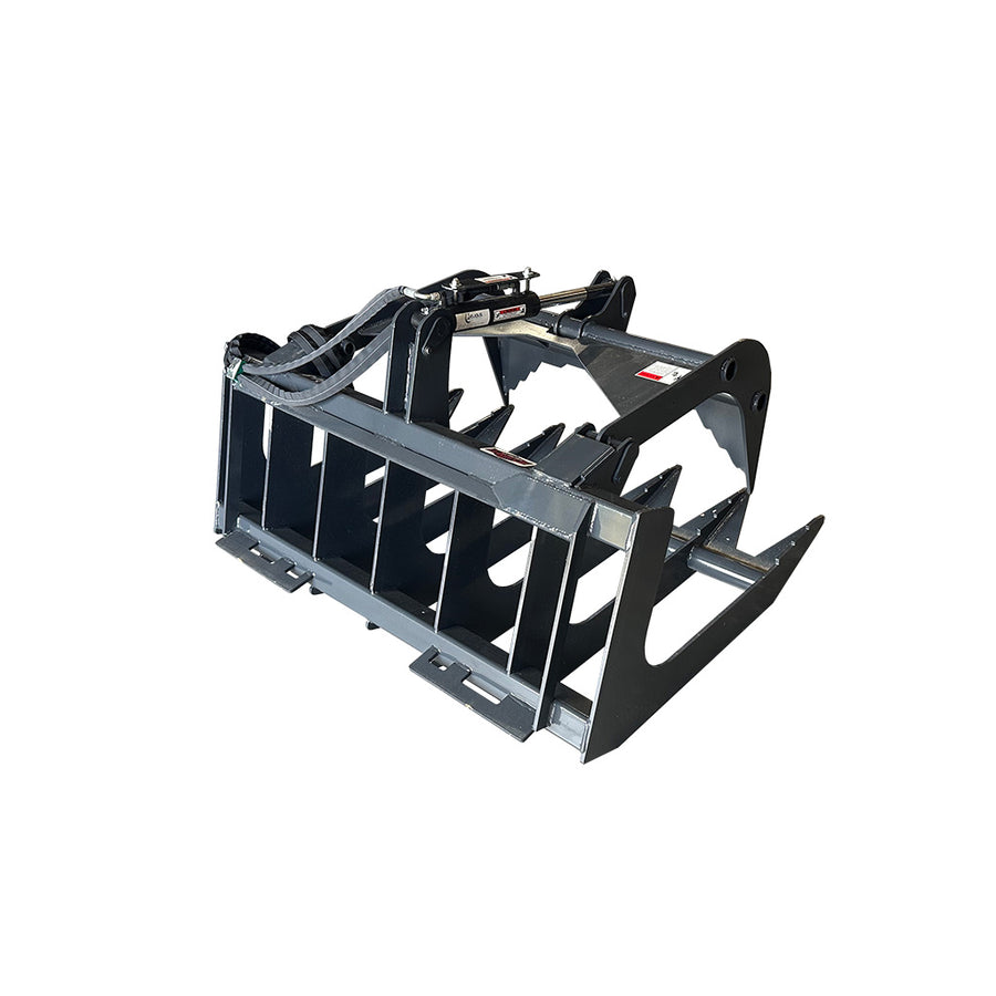 STOUT | Light Duty Brush & Root Grapple | 8" Tine Spacing | Model LT-54-8 | Width 54" Inches | Hydraulic Flow 15–25 GPM | For Skid Steer