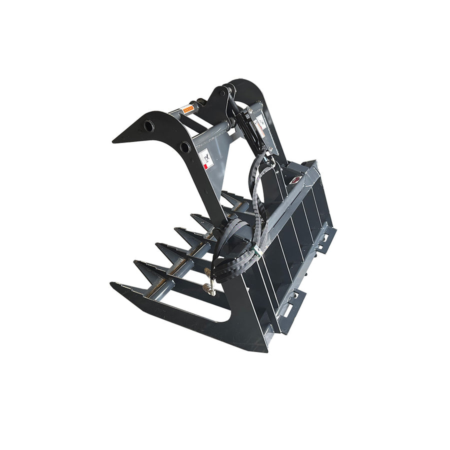 STOUT | Light Duty Brush & Root Grapple | 8" Tine Spacing | Model LT-54-8 | Width 54" Inches | Hydraulic Flow 15–25 GPM | For Skid Steer