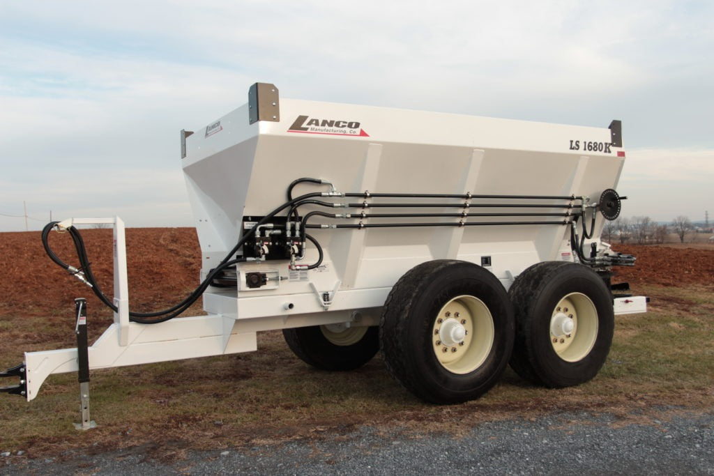 Lanco Spreaders K-Model LS-1150K, 1650K & 1680K Spreaders | Gross Weight 9 Tons & 12 Tons | Capacity 160-216 cu.ft. | For Tractors