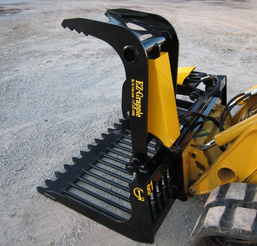 CL Fabrication EZ Rock Bucket | Width 56"-90" inches | Oil Flow Range 15-25 GPM | For Large Skid Steers