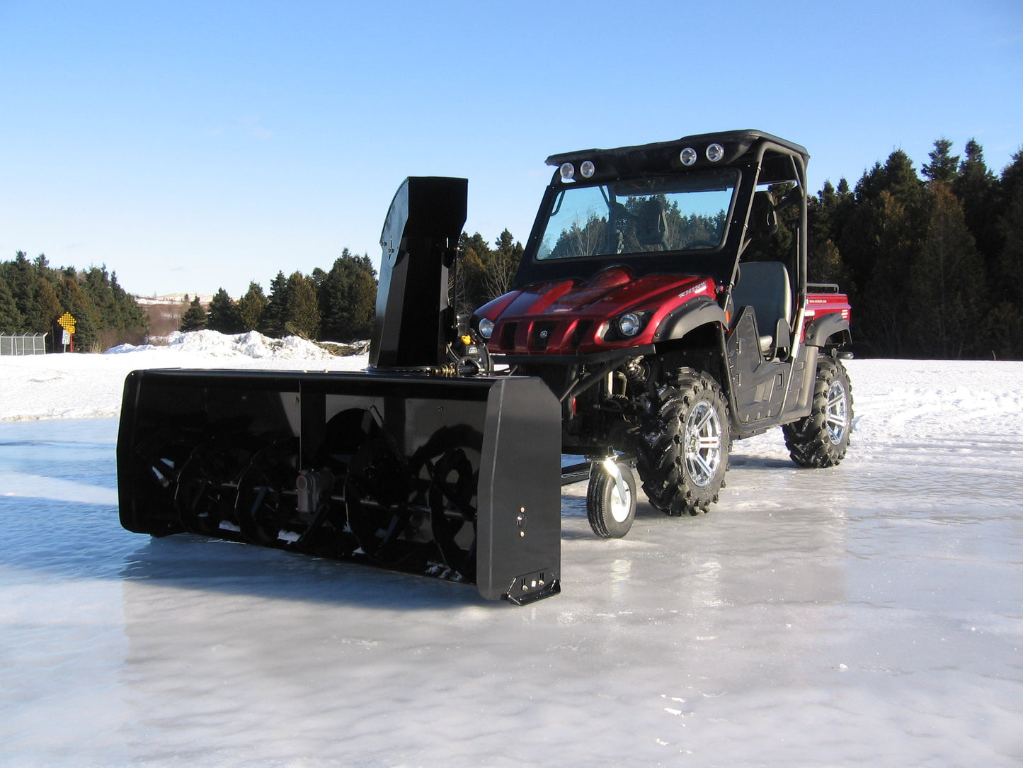 Bercomac Universal Mount 66" Vantage Snowblower | Engine 22 HP Honda | For ATV/UTV