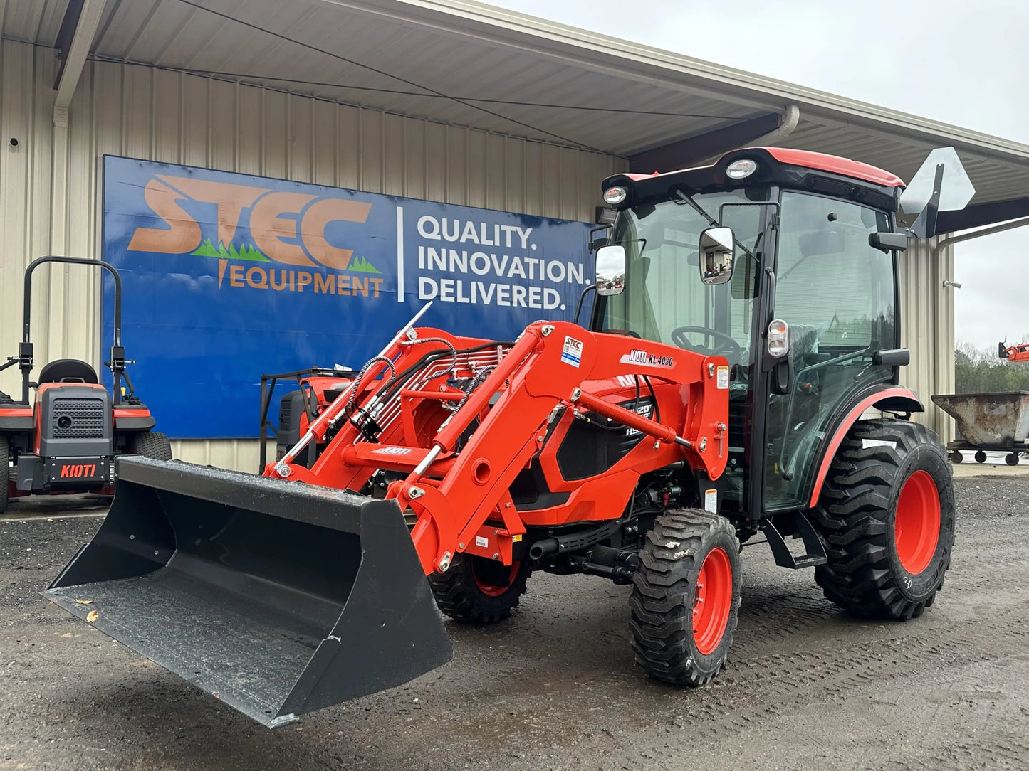 KIOTI | Hydrostatic Cab Tractor with Loader | CK4020SE | 54.5" Width | 39.6 HP | For Compact Agricultural and Landscaping Tasks
