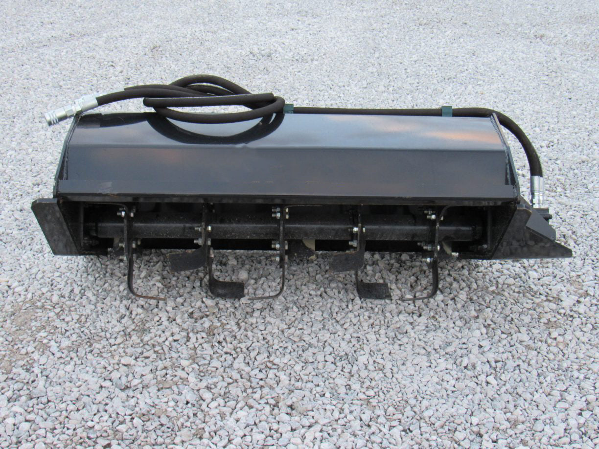 Loflin Fabrication | Tiller | 42" Width | Hydraulic Driven | Hydraulic Flow 14 To 40 GPM | For Mini Skid Steers