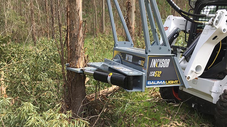 Baumalight Tree Shear With Buncher | Model ISH/ISR Series | Limb Cutting Size 10" & 12" | Hydraulic Flow 10 To 60 GPM | For Skid Steers