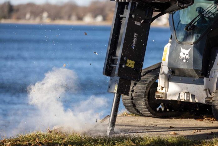 Ignite Attachments Standard Duty Breaker | Tool Diameter 2.7"  | Hydraulic Flow 11-18 GPM | For Skid Steer & Mini Loader