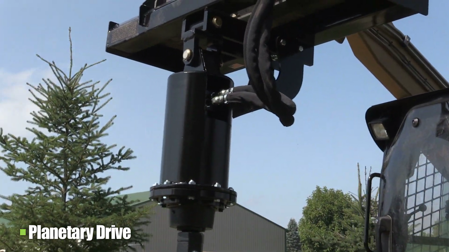 Erskine Industrial Earth Auger | Model PD-40 | Maximum Diameter 48" | Maximum Hydraulic Flow 40 GPM | For Skid Steer