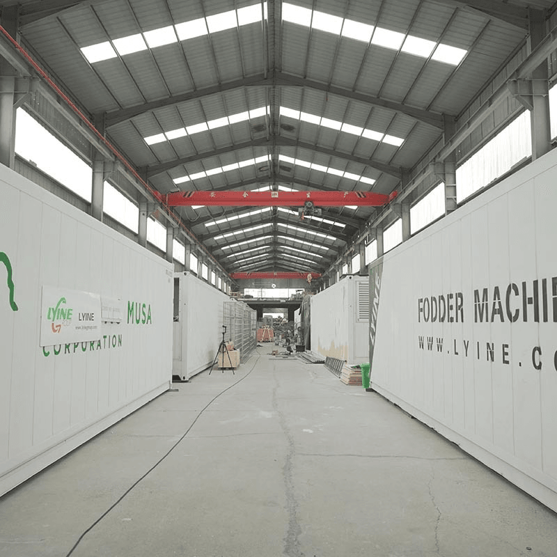 Lyine Hydroponic Fodder Container Farming System | Model LY-DM500, LYJ-DM1000 & LY-DM1500