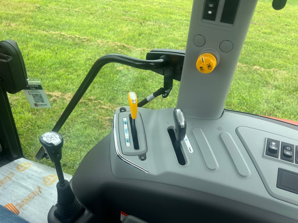 KIOTI Premium Cab Tractor | Model RX7320 PCC | Width 77.2 in (1,960 mm) | 3‑point Cat 2 + rear PTO 540 | Horsepower 73 HP | For Tractor | For turf management, parks, municipalities, estates, sports field