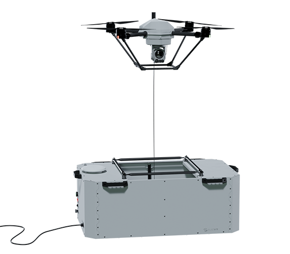 Elistair Khronos Tethered DroneBox | Hovering Height 197 ft | 24 Hrs ISR Operations