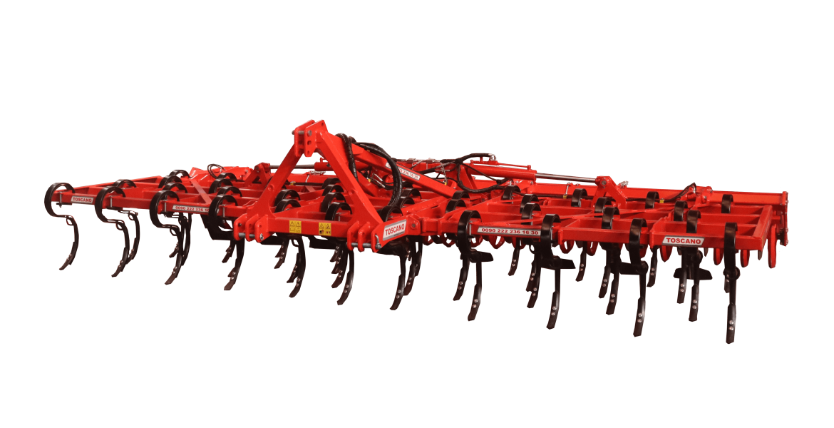 TOSCANO | Heavy Type Folding Spring Cultivator | Model 4000, 5000, 6000 & 7000 | Work Width 13.29 to 22.14 Feet | HorsePower 100-300 HP | For Tractor