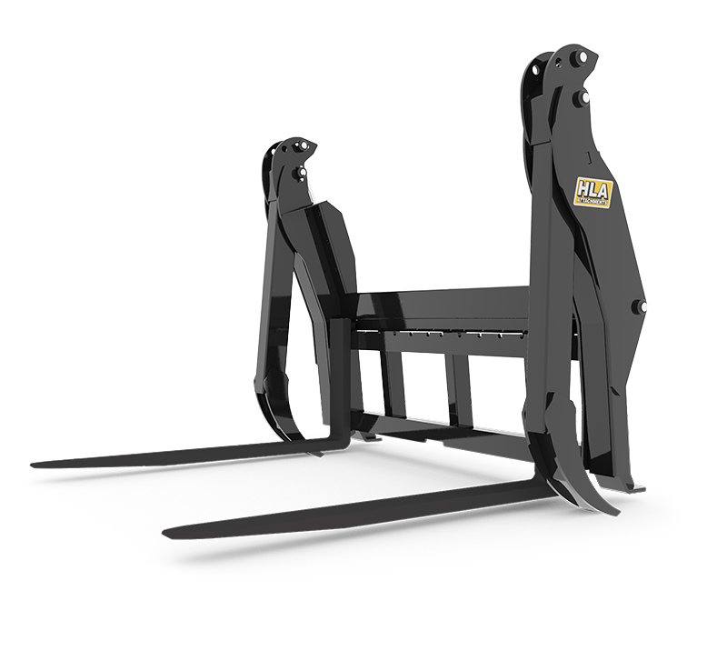 HLA Attachments Log Grapple Fork With Less Mount | Tines Length 48" and 54" Inches | For Tractor / Skid Steer / Excavator