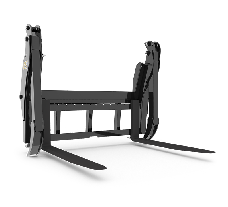 HLA Attachments Log Grapple Fork With Less Mount | Tines Length 48" and 54" Inches | For Tractor / Skid Steer / Excavator