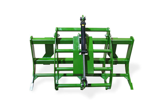 LMC AG 60" Width Medium Duty Grapple Loader Attachment with Hydraulic Cylinder | For Tractors & Skid Steers