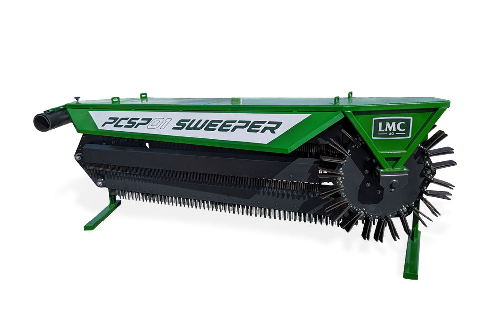 LMC AG Single Side Pecan Sweeper | 6" Bar Sweeper With Hydraulic Control Valve | For Tractor