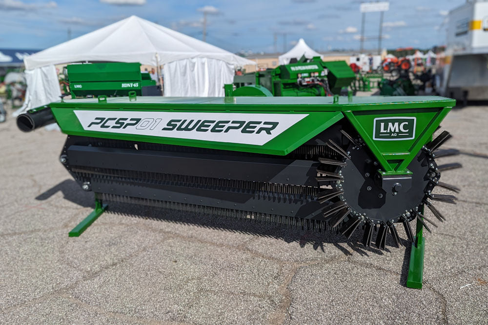LMC AG Single Side Pecan Sweeper | 6" Bar Sweeper With Hydraulic Control Valve | For Tractor