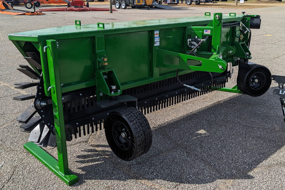 LMC AG Single Side Pecan Sweeper | 6" Bar Sweeper With Hydraulic Control Valve | For Tractor