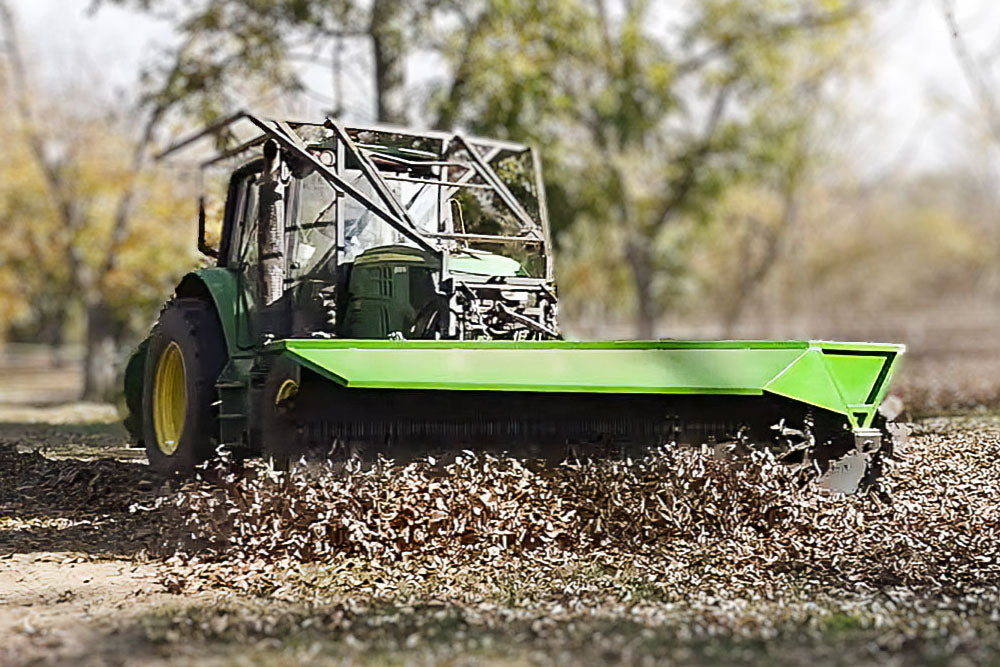 LMC AG Single Side Pecan Sweeper | 6" Bar Sweeper With Hydraulic Control Valve | For Tractor