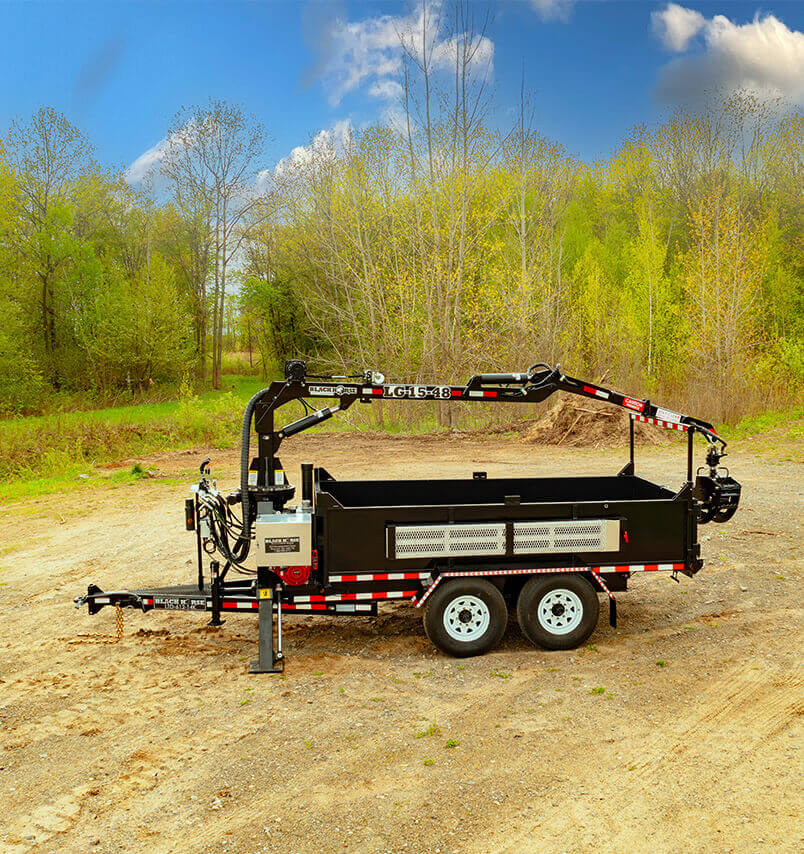 Black Horse Hydraulic Dump Trailer Series | Model 16’ Trailer | 2' Metal Sides | Three Stage Cylinder
