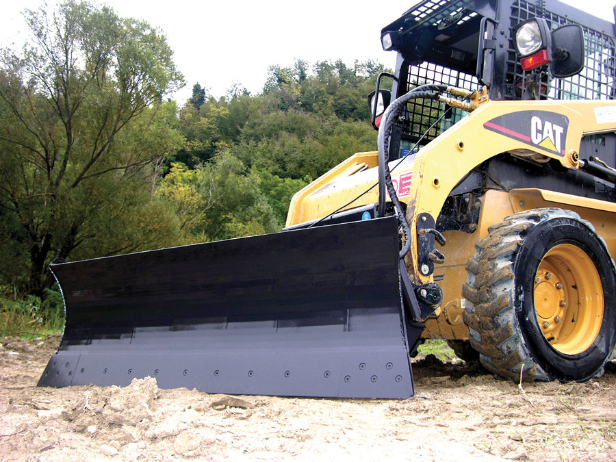 HitchDoc Hydraulic Angle Blade | Heavy Duty (Without Float Kit) Series | Width 72" To 120" inches | Hydraulic Flow Range 18-25 GPM | For Skid Steers