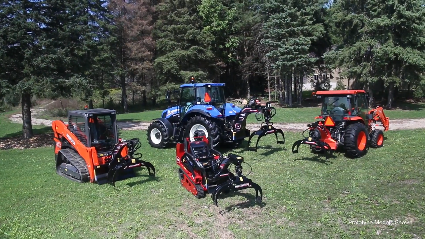 Wallenstein | SSL Log Grapple | LXG Series | Grapple Opening 3" - 48" To 3" - 72" | Hydraulic Flow 5-10 GPM | For Skid Steer