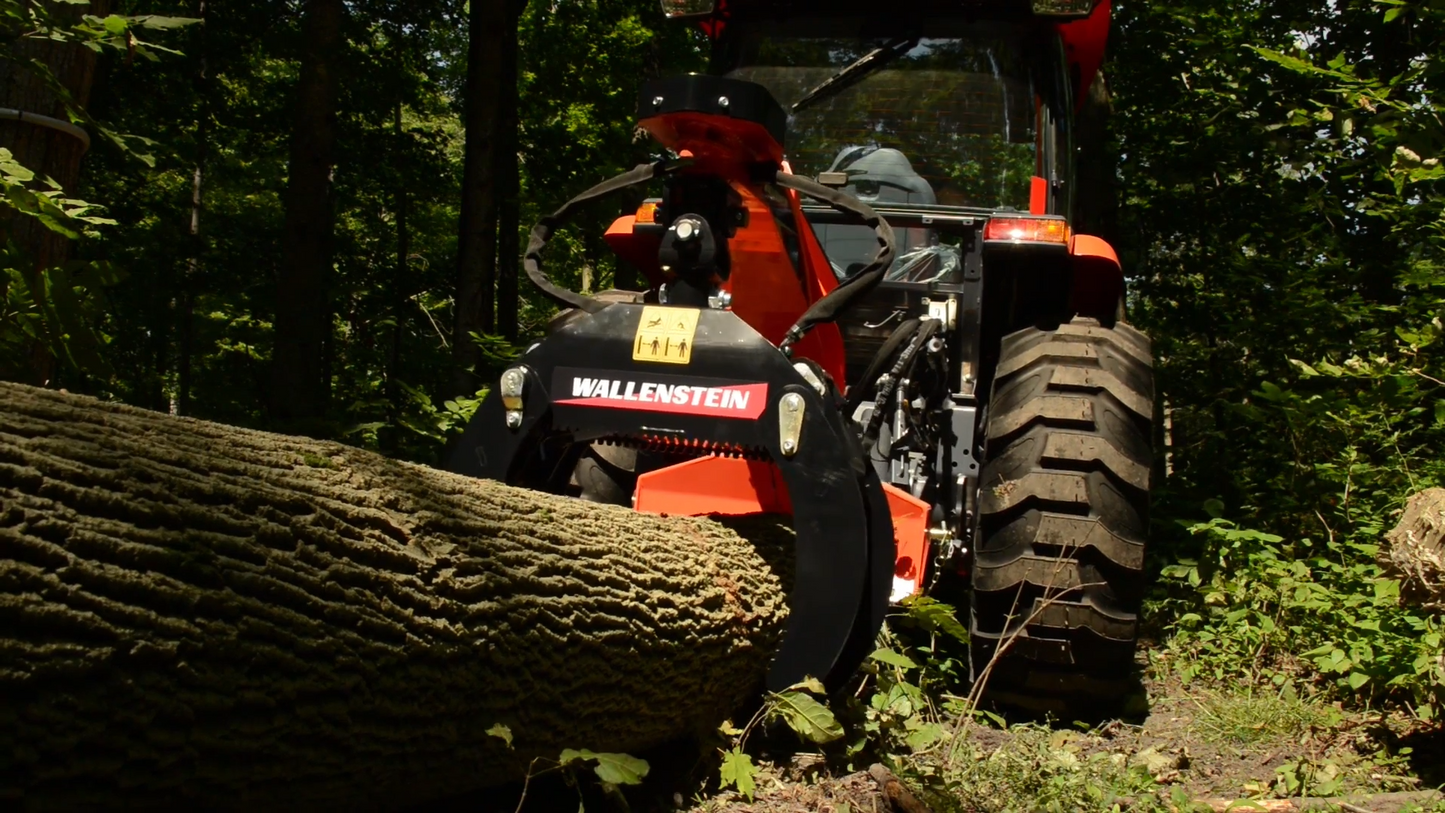 Wallenstein | SSL Log Grapple | LXG Series | Grapple Opening 3" - 48" To 3" - 72" | Hydraulic Flow 5-10 GPM | For Skid Steer