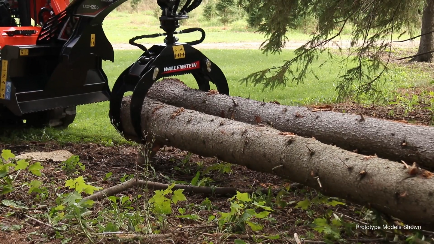 Wallenstein | SSL Log Grapple | LXG Series | Grapple Opening 3" - 48" To 3" - 72" | Hydraulic Flow 5-10 GPM | For Skid Steer