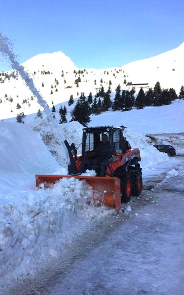 Mazio Winter Tools Two Stages Snow Blowers | Working Width 61"-98.4" | Hydraulic Flow Range 15-24 GPM | For Skid Steer Loaders