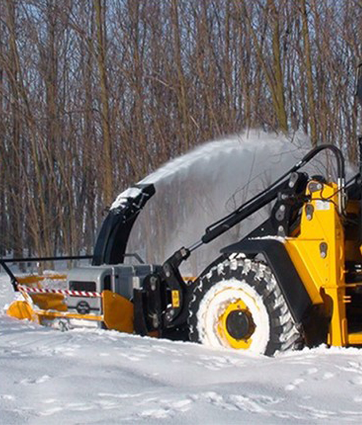 Mazio Winter Tools Two Stages Snow Blowers | Working Width 61"-98.4" | Hydraulic Flow Range 15-24 GPM | For Skid Steer Loaders