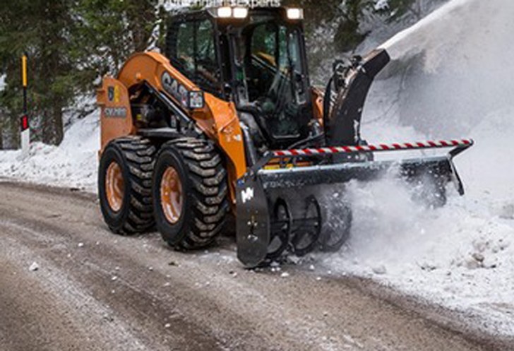 Mazio Winter Tools Two Stages Snow Blowers | Working Width 61"-98.4" | Hydraulic Flow Range 15-24 GPM | For Skid Steer Loaders