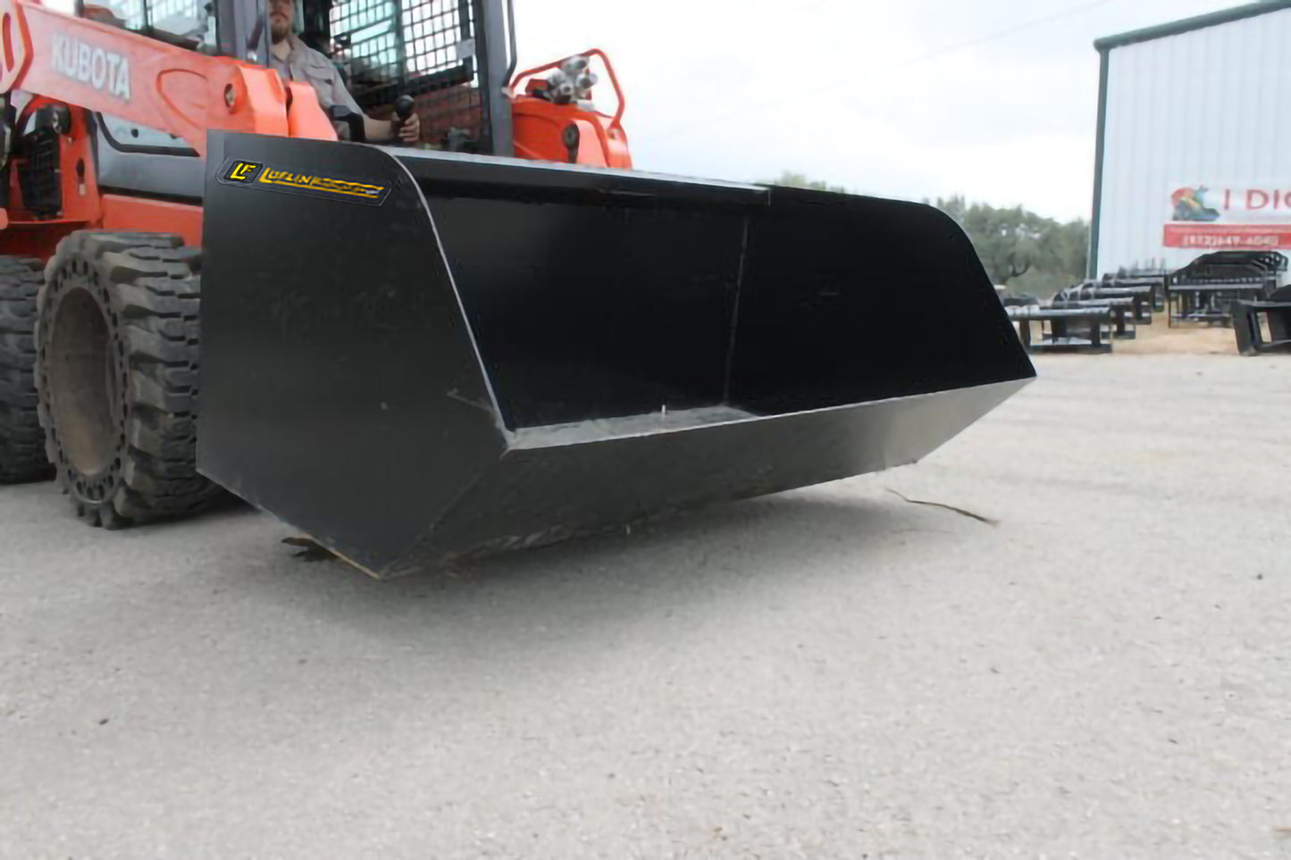 Loflin Fabrication | Trash Bucket | 72" & 84" Width | Reinforced Steel | For Skid Steer Loaders