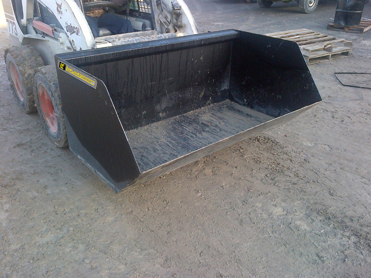 Loflin Fabrication | Trash Bucket | 72" & 84" Width | Reinforced Steel | For Skid Steer Loaders