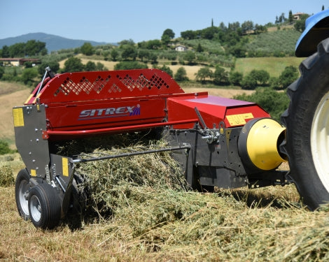 Sitrex | Mini Compact Square Baler | Model M60-SUPER | Bale Length 16"-51" | Capacity 3-9 Bales/Min | Horsepower 20-25 HP | For Tractors