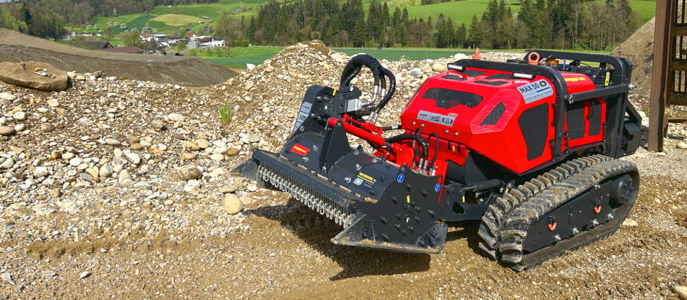 Seppi | Forestry Mulcher + Flail Mower | Knives & Carbides RC Remote Control Carrier | Model MAX50/CL125RC | Working Width 49" To 61" Inches | Hydraulic Flow 26 GPM | For Skid Steers