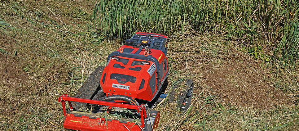 Seppi | Forestry Mulcher + Flail Mower | Knives & Carbides RC Remote Control Carrier | Model MAX50/CL125RC | Working Width 49" To 61" Inches | Hydraulic Flow 26 GPM | For Skid Steers