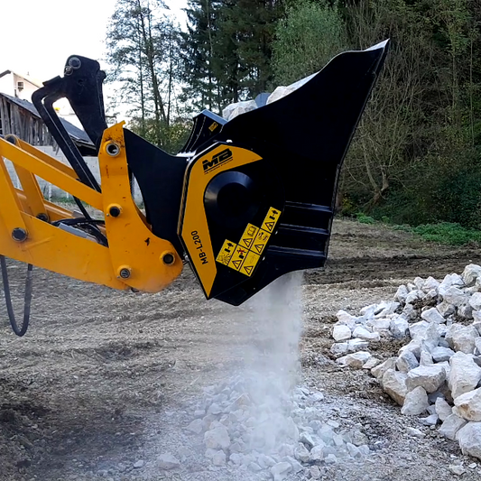 MB Crushers Bucket Crusher | Model MB-L200 S2 | Mouth Opening Width 45" | Oil Flow Range 32 GPM | For Skid Steers, Excavators, Loader & Backhoe Loader