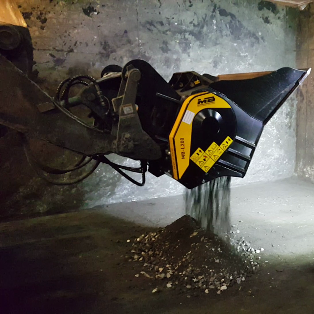 MB Crushers Bucket Crusher | Model MB-L200 S2 | Mouth Opening Width 45" | Oil Flow Range 32 GPM | For Skid Steers, Excavators, Loader & Backhoe Loader