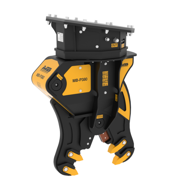 MB Crusher Demolition Pulverizer | Model MB-P380 | Overall Width 13" | Hydraulic Flow Rate 5–7 GPM | Machine Size 3-7 Ton | For Excavators, Backhoe Loaders & Skid Steer