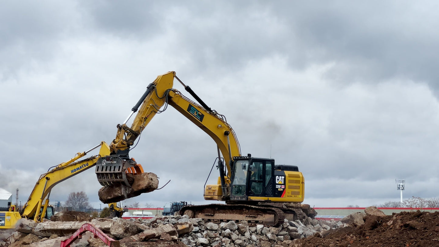 MDE Machinery | Scorpion Grapple | Model S500 To S1900 | Width 26.4" To 75" Inches | Machine Size 1.5 - 55 Tons | For Excavators